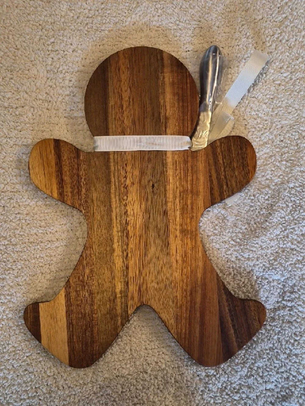 Coco & Lola Wooden Gingerbread Man Charcuterie Board with Speader